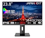 JAPANNEXT 23.8インチ モニター 4K UHD 3840x2160解像度 IPS ディスプレイ (KVM/HDMI/USB-C 給電 (65W) / DisplayPort/スピーカー内蔵/ブルーライトカット) JN-IPS2380UHDR-C65W-HSP
