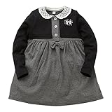 西松屋 EFD フェイクボレロレイヤード風スムースワンピース【80cm・90cm・95cm】 ベビー ベビーサイズ 女の子 子供服 80 ブラック