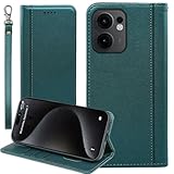 Oppo Reno13 A ケース 手帳型 Reno13A 通用 リノ13A SIMフリー オッポリノ13a ワイモバイル 楽天モバイル 手帳ケース Reno 13A ストラップケース oppo リノ13A カバー OPPOreno13a ケース オッポ Reno13 A 携帯カバー 適用 Cobeimisr CASE マグネット ストラップ スマホケース ダーク グリーン