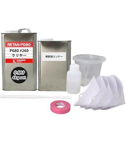 Amazon | 関西ペイント 2液 ホワイトプラサフ 4kgセット レタンPG