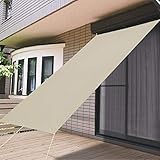 FIELDOOR 日よけ サンシェード 200×290cm 【ベージュ】 スクリーン UVカット 高耐水 ベランダ オーニング すだれ 簡単設置
