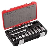 トネ(TONE) ヘキサゴンソケットレンチセット H4100MP 差込角12.7mm レッド 内容12点