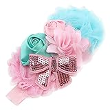 YideaHome ヘアーバンド ベビー 髪飾り 髪留め ローズ 蝶?び カチューシャ かわいい 出産祝い 誕生日 プレゼント 2色セット