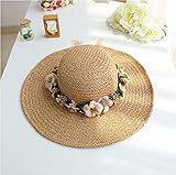 Hatrita-J 売れ筋麦わら帽子帽子の蝶は、畳んの帽子の砂浜には、夏の女性の日には、売れ筋の帽子を。,e
