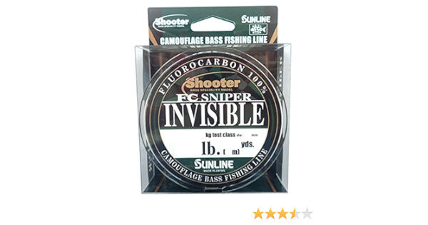 サンライン Shooter Fc Sniper Invisible シューターfcスナイパー インビジブル 75m 2 5lb サンライン Sunline ライン Amazon