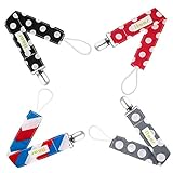 Itaar おしゃぶりホルダー おしゃぶりクリップ ベビー用 落下防止 4本セット (セット１)