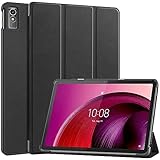 For Lenovo TAB7 / Lenovo Tab M10 5G / Lenovo Tab M10a 5G ケース 【larfbulroc】軽量 薄型 PU レザー スマート カバー 耐衝撃 傷防止 ハード 背面 ケース 三つ折り スタンド オートスリープ ウェイクアップ 機能 Lenovo TAB 7 10.6インチ / Tab M10 5G / Tab M10a 5G 対応 (ブラック)