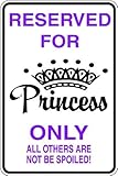 Reserved For Princess - Girls Bed Room - Picture Art - Peel & Stick Vinyl Wall Decal Sticker Size : 