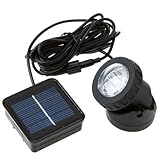 RCLITE Weatherproof Solar Energy Powered 6LEDs Spotlight for Outdoor Garden Pool Pond Spot Courtyard