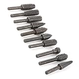 XCSOURCE 10pcs Rotary Burr Set Wood Carving File Rasp Drill Bits 1/4" 6mm Shank Tool BI180 [並行輸入品]