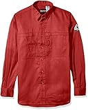 BulwarkメンズIQシリーズ快適Woven Concealedポケットシャツ カラー: レッド