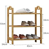 玄関がスッキリする シューズラック 竹製ラック 靴棚 収納能力抜群 天然竹 43x3段棚 多機能 スリム 期間限定セール