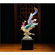 Amazon.co.jp: 鳳凰の置物 不死鳥 真鍮製 幸運の置物 四神