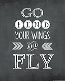Heritage 1093 Go Find Your Wings Wall Decor, 20 x 16-Inch [並行輸入品]