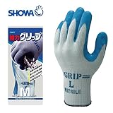 ［ショーワグローブ］背抜き手袋【強力グリップ】（10双入り・ニトリルゴム）《035-360・L》