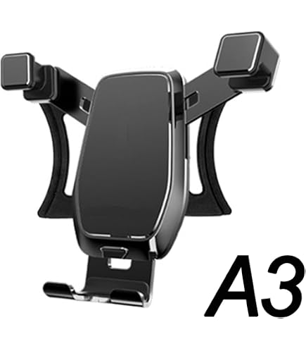 Console Air Vent Phone Holder For Audi A3 8V (2014-2019) – Black Aluminum