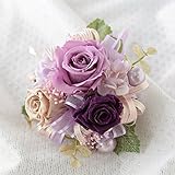 花由 プリザーブドフラワー の コサージュ 紫系(パープル)【結婚式 フォーマル ブリザードフラワー 卒業式 入学式】