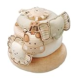 ネイチャーズピュアレスト オーガニック・ナチュラルカラーコットン まーるいつみき 大きなマスコット付きのおもちゃ 土台がしっかり どのこが一番上?