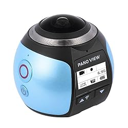 【二個電池付き】SOYA 4k ビデオカメラ 360度カメラ 防水 アクションカメラ 自転車と空撮対応 3D・VR仮想メガネサポート アプリで撮影モード八種類·遠隔操作·日本語対応 V1 (ブルー)