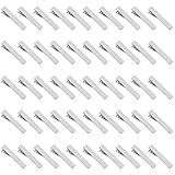 サムコス 約50個入り ヘアクリップ クリップ 土台 金具 パーツ 髪留め ヘアピン DIY ハンドメイド ヘアアクセサリー デコ素材 大人 業務用 手芸用品 (シルバー約3.2cm)