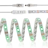 Lixada 2 M 60 LED smd5050 RGBストリップライト柔軟な静的20色8レベル明るさ速度調節可能な19ダイナミックモードAtmosphereリボンランプサポート3pcs AA電池U