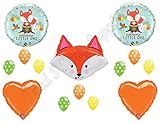 Fox welcomeベビーシャワーBalloons Decoration Supplies Fox ChevronウッドランドForrest Friends