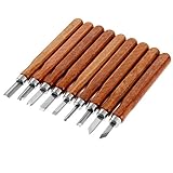 9個入り イミテーションマホガニー 彫刻刀 木彫ナイフ ツール ウッドハンドル SK2合金鋼