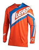 Leatt GPX 2.5ユースBoysオフロードバイクジャージ – オレンジ/デニム/ Small