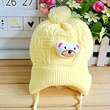 YideaHomeベビー ボンボン ニットキャップ ポンポン ニット帽 女の子 男の子 赤ちゃん キッズ ニット 帽子 子供服