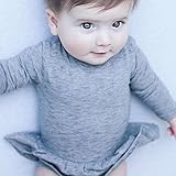 トトハウス(TOTO HOUSE) 女の子 100%綿赤ちゃん着ぐるみ ロンパース 無地 長袖 スカート (80ヤード)