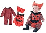 Cuteshower ハロウィン 衣装 仮装 子供 着ぐるみ ベビー ロンパース かぼちゃ コスチューム 90cm（9-12ヶ月）
