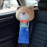 Amorus　子供　シートベルト　カバー　枕　クッション　パッド　車　首　まくら　安全　グッズ　車内泊　車中泊　旅行　睡眠　ぬいぐるみ　動物型　可愛い (くま)