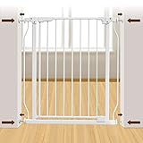 子供の安全なゲートの階段フェンスペットの犬フェンスのゲートベイビーPlaypenの難聴の隔離ドアの圧力のフィットセーフティゲート73~76センチメートル、白 (サイズ さいず : 73cm-76cm)