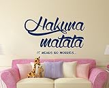 Hakuna Matata壁デカール引用キッズボーイズガールズギフトベビー部屋壁装飾保育園ビニールステッカー引用符Hakuna Matata引用デカールx219