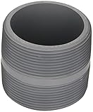 High QualityPVC Pipe Fitting, Nipple, Schedule 80, Gray, 2" NPT Male, 4" Length