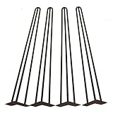 ダイニング　テーブル　脚　アイアン　鉄脚　家具　パーツ　88cm　黒　４本入り