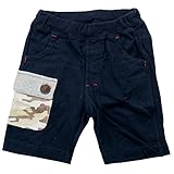 《春夏対応》 nico hrat(ニコフラート) 製品洗い加工済み 42/2天竺カモフラージュハーフパンツ 100cm /NV NO.B-271001