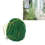 SYOOYナイロントレリス、植物クライミングネット、野菜サポート、花、ブドウ、野菜トレリス、ネット緑1.8m x 3.6m