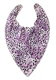 Adult Bib Bandana Special Needs Dribble Bib 2 Pack 1 x Blue/White Bows 1 x Lilac Leopard Print by Oo