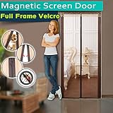 ドア磁気スクリーンドア、フルフレームベルクロ、3サイズAvaliableをFits up to 46 " x82」、36 " x98、" 36 " x82」、インスタントバグメッシュ、緊密に自動的に閉
