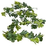 6 feet of Realistic Look Artificial Hues of Green Succulent Garland for Home Decor Embellishing and 