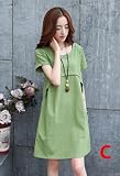 『Vision』マタニティウェア 服 　春夏秋 　 マタニティ 半袖　 ワンピース 妊婦服 授乳口付き　 P006 (XL, C)