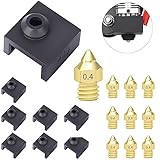 DAOKAI 3Dプリンタホットエンドシリコンソック、Creality Ender 3、Ender 5、CR 10シリーズ、MK7/ 8/9 3Dプリンタホットエンド押出機交換用ヒーターブロックカバーアンチスカルド - 8個