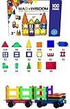 MAG-WISDOM マグウィズダァム マグネットブロック 磁石タイルセット ピタゴラスの補充用商品に! おもちゃ 積み木 立体パズル 誕生日 入学 入園 100ピース
