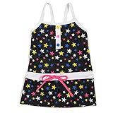 PONEY COMB 女の子用星柄ワンピース水着 sw1326 110cm ブラック