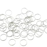 KUKU工房 二重丸カン 二重リング (シルバー, 外径14mm) 100個セット