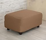 スーパーフィット2WAYストレッチオットマンカバー＊ワッフル 1枚（ブラウン）