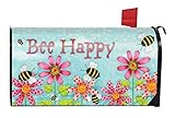 Bee Happy Spring磁気メールボックスカバーフローラル標準Briarwood Lane