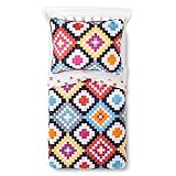 Sabrina Sotoルーシー幾何学ダイヤモンドパターン幼児用キルトセット