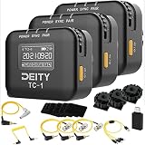Deity TC-1 キット ワイヤレス タイムコード ボックス 3個 2.4G ラジオ タイムコード 精度 0.5ppm 8チャンネル ブルートゥース 5.0 最大 範囲 250 FT サポート アプリ コントロール 3 BNC ケーブル ワイヤレス タイムコード ジェネレータ付き